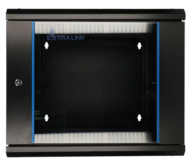 ExtraLink Wisząca 19" 12U 600x600mm dwusekcyjna (czarna) - 489409 - zdjęcie 2